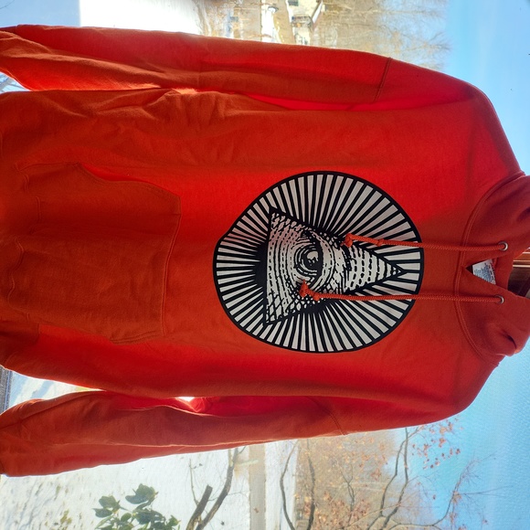 ILLUMANATI ORANGE 🍊 XL SWEATSHIRT HOODIE. HIGH QUALITY WORN ONCE. - Picture 2 of 7